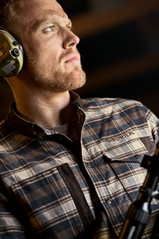 HÄRKILA - Aivak flanelová košile pánská Turkish coffee