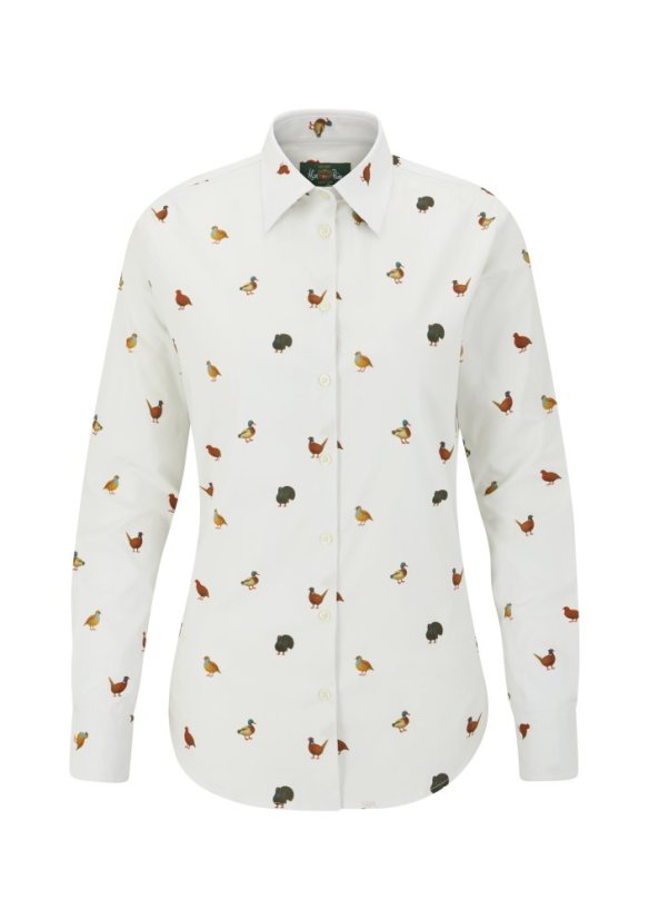 ALAN PAINE - Lawen košile dámská Game Bird Print ALAN PAINE - Lawen košile dámská Game Bird Print