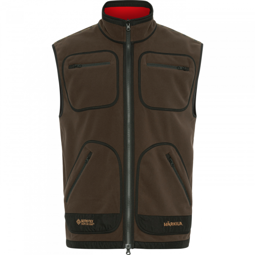 HÄRKILA - KAMKO fleece vesta pánská Brown-red
