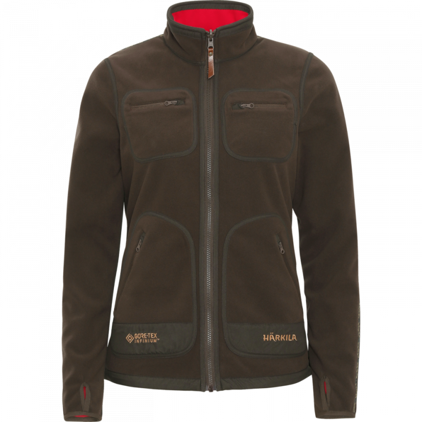 HÄRKILA -  Kamko fleece Women oboustranná mikina  hnědo/červená