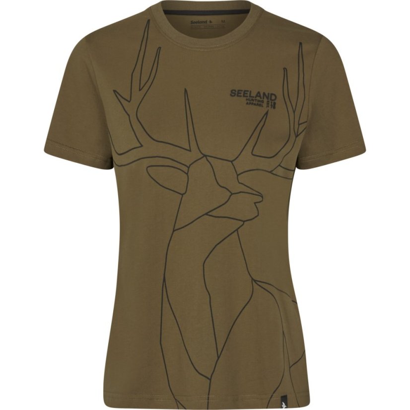 Seeland - Deer On Line triko s krátkým rukávem dámské Military olive