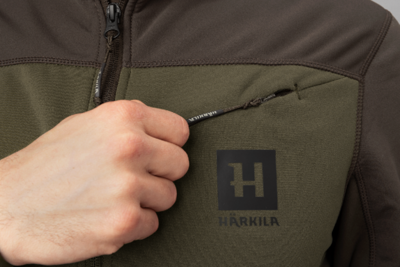 HÄRKILA - Olaf fleece mikina pánská Willow green-Shadow grey