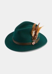 ALAN PAINE - Richmond UNISEX Felt klobouk s peřím Bottle