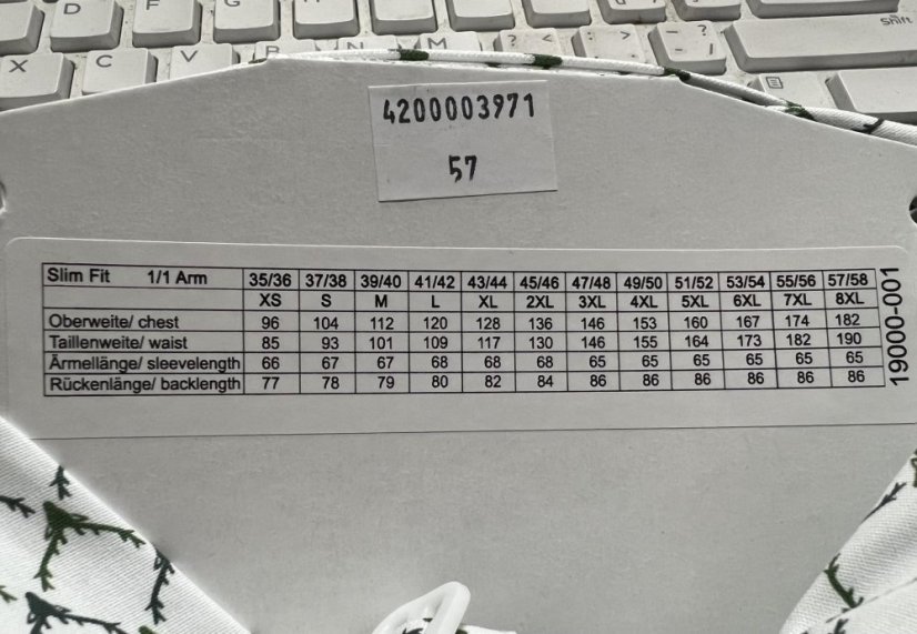 Gipfelstürmer - elegantní košile pánská bílá s drobným zeleným vzorem 3971