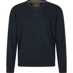 Seeland - Pine V výstřih svetr pánský Dark sapphire