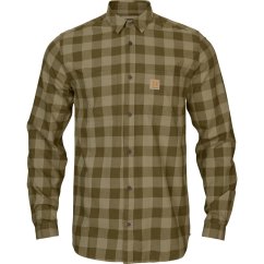 HÄRKILA - Scandinavian košile pánská Dark olive check