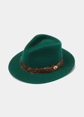 ALAN PAINE - Richmond UNISEX Felt Feather Band klobouk Bottle