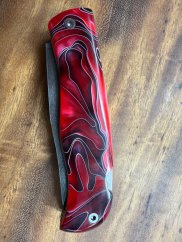 Damaškový nůž zavírací s pilkou s pryskyřicí