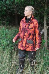 Hubertus - Reflexní bunda naháňková dámská Orange-Black