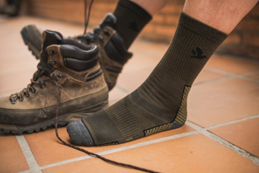 Seeland - Field Merino ponožky 2pack pánské Pine green-Military olive