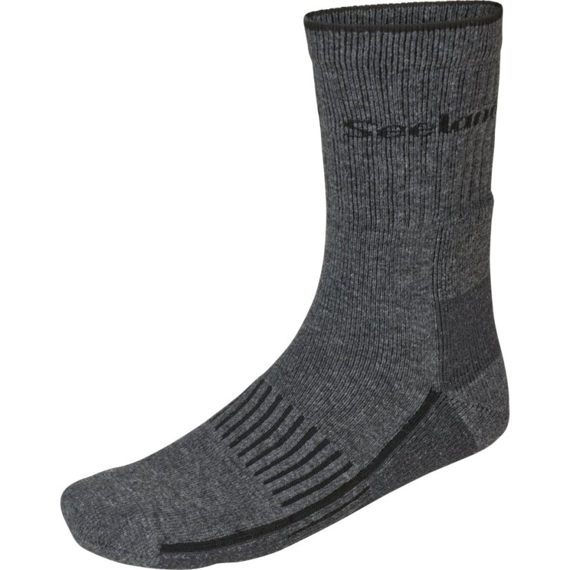 Seeland - Field Heavy Merino ponožky pánské Grey melange-Black