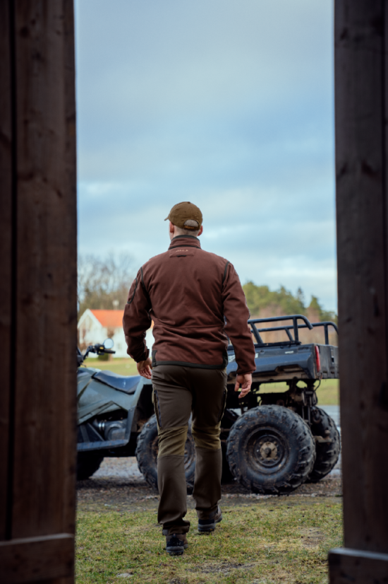 HÄRKILA -  Kamko fleece oboustranná mikina pánská Green-Bordeaux