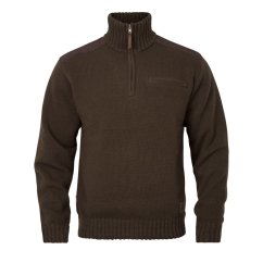 HÄRKILA - Annaboda WSP pletený half zip svetr pánský Demitasse brown