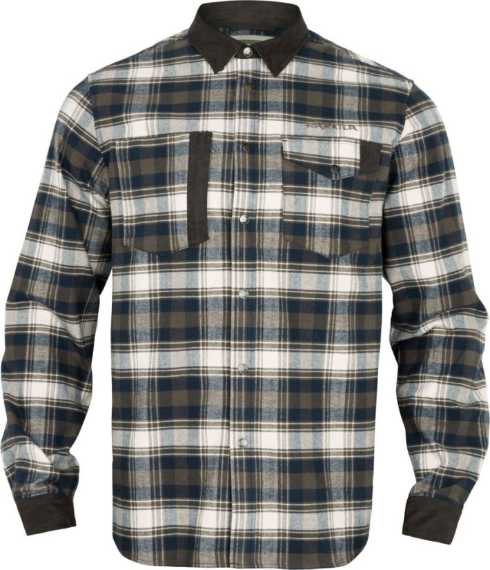 HÄRKILA - Aivak flanelová košile pánská Turkish coffee