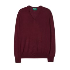 ALAN PAINE - Millbrook Vee Neck svetr pánský Bordeaux