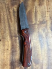 Damaškový nůž zavírací s pilkou palisandr