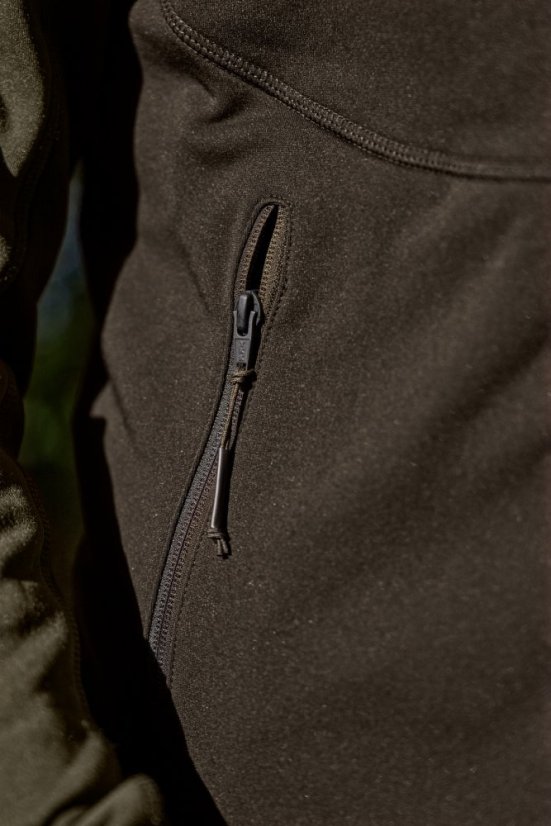 HÄRKILA - Olaf fleece mikina pánská Shadow brown-Forest night