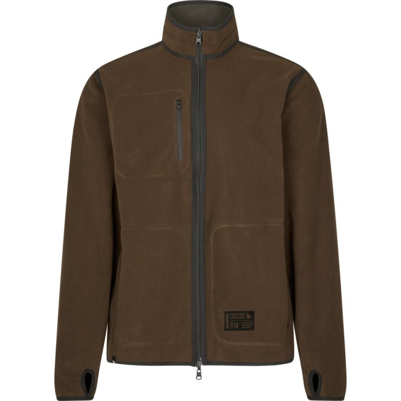 Seeland - Rogue Solid oboustranná fleece mikina pánská Grizzly brown-Demitasse brown