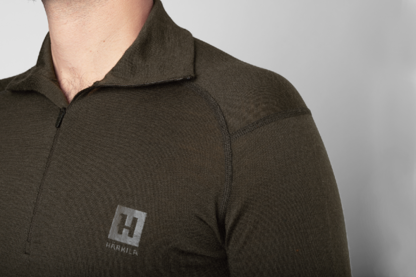 HÄRKILA  - Base All Season half zip podvlekové prádlo Shadow brown