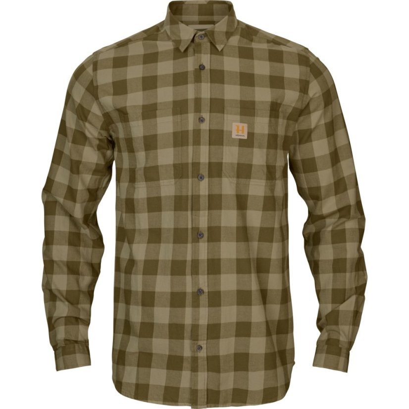 HÄRKILA - Scandinavian košile pánská Dark olive check