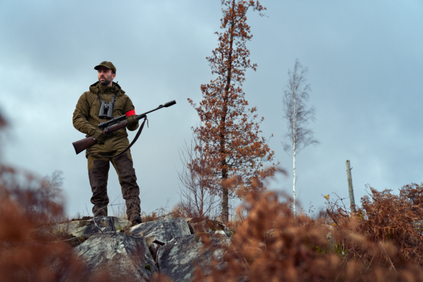 HÄRKILA - Driven Hunt HWS kožené kalhoty pánské Willow green-Shadow brown