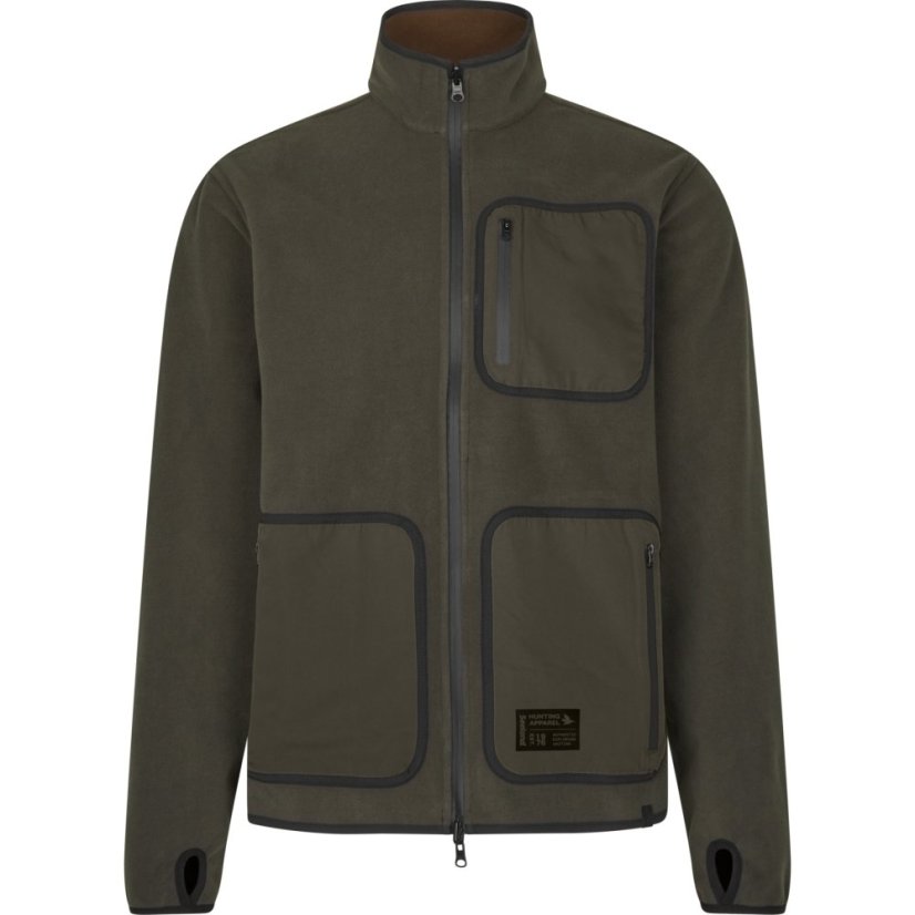 Seeland - Rogue Solid oboustranná fleece mikina pánská Grizzly brown-Demitasse brown