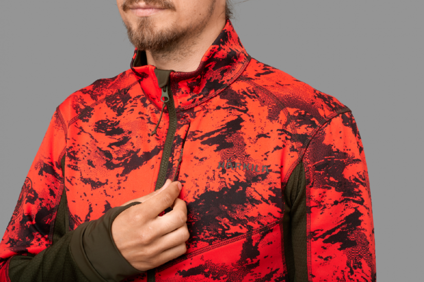 HÄRKILA - Wildboar Pro camo fleece bunda pánská AXIS MSP® orange-Shadow brown