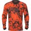 Härkila - Wildboar Pro triko pánské s dlouhým rukávem AXIS MSP®Orange blaze-Shadow brown