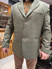 FORESTER - ERIK II sako vlněné společenské pánské kostka zelená