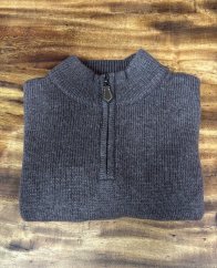 ALAN PAINE - Rookeland Inset svetr se zipem dětský Cocoa