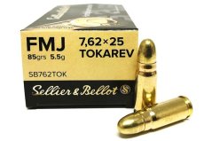 Pistolový náboj S&B 7,62x25 Tokarev