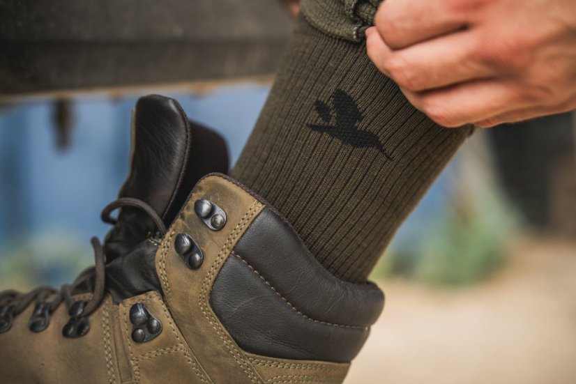 Seeland - Field Merino ponožky 2pack pánské Pine green-Military olive