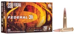 Federal, Fusion, .338 Federal, 200GR (12,9g), Bonded Soft Point