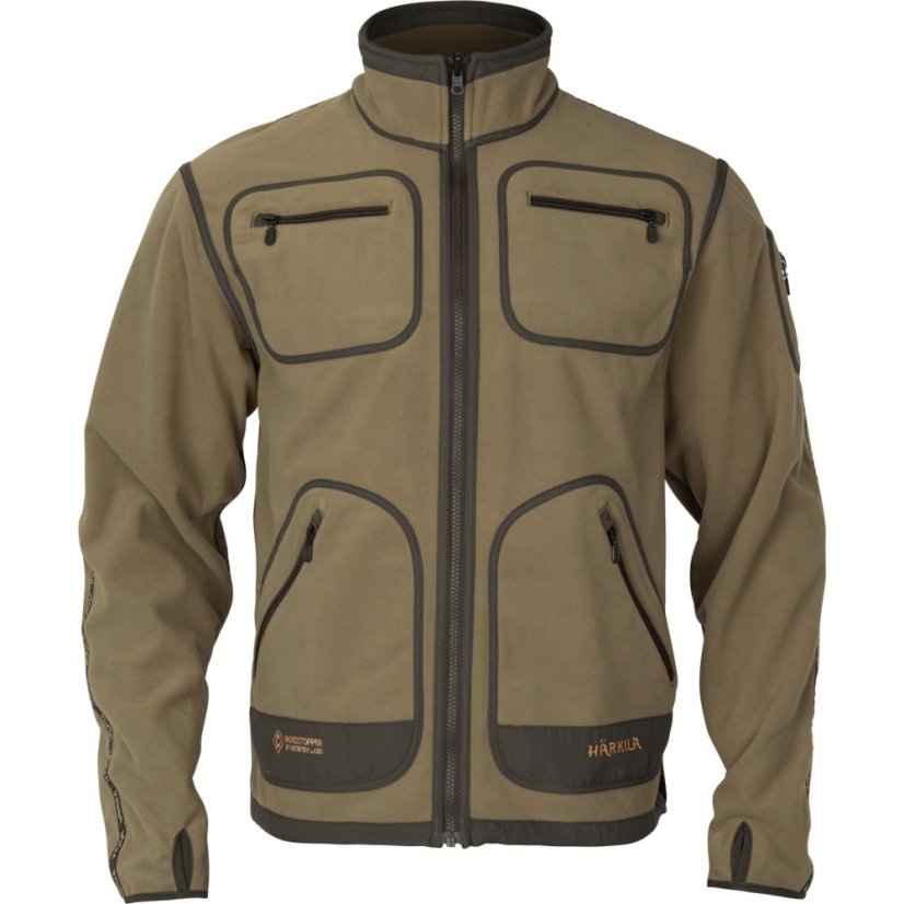 HÄRKILA  - Kamko fleece oboustranná bunda pánská Dark antique bronze-Willow green