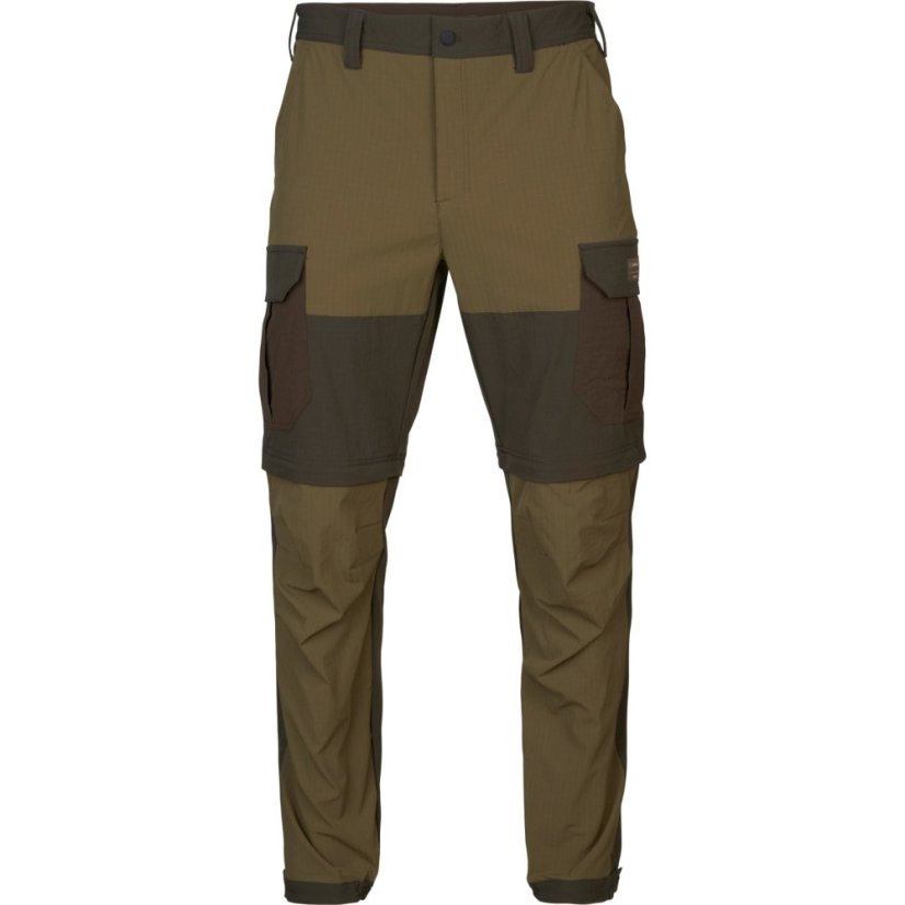 HÄRKILA  - Logmar letní kalhoty - kraťasy na zip pánské Dark olive-Willow green