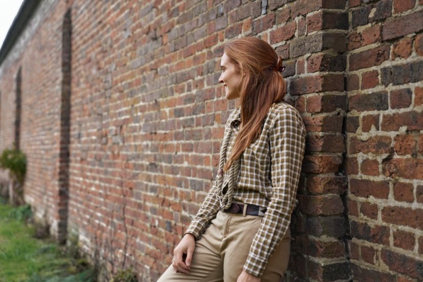 HÄRKILA  - Fjell košile s dlouhým rukávem dámská Dark olive check