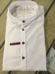 Gipfelstürmer - Košile pánská bílá se stojáčkem Slim Fit