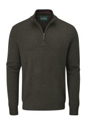 ALAN PAINE - Streetly half zip se stojáčkem svetr pánský Seaweed