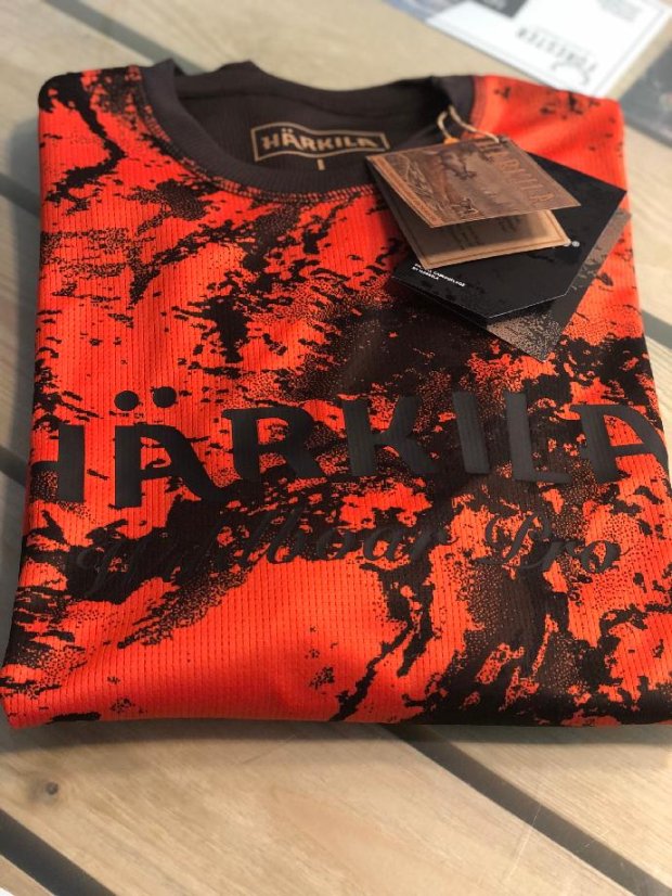 Härkila - Wildboar Pro triko pánské s dlouhým rukávem AXIS MSP®Orange blaze-Shadow brown