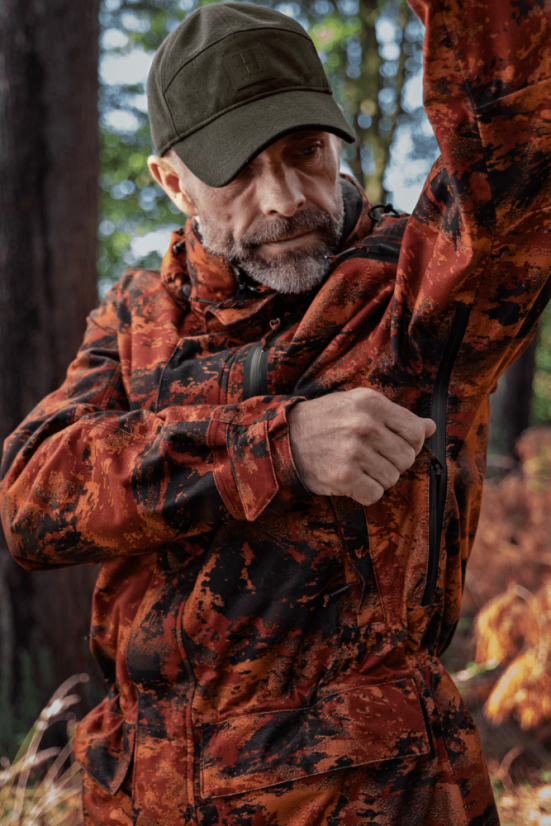 HÄRKILA - Forest Hunter GTX Camo Long bunda pánská  AXIS MSP®Autumn orange