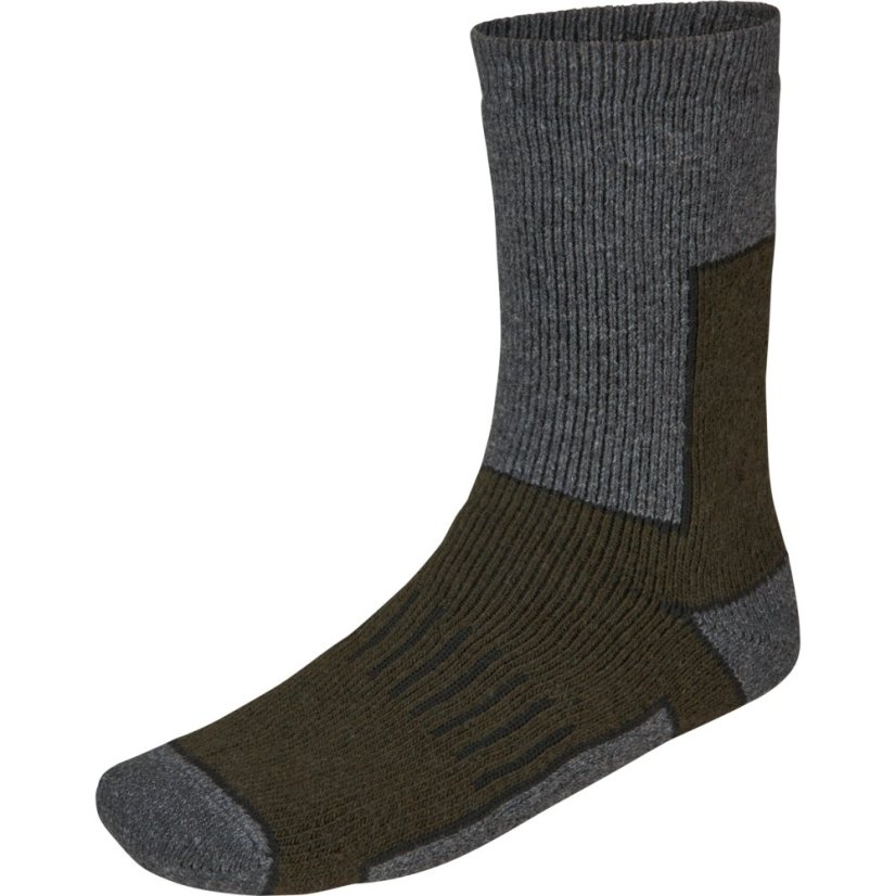 Seeland - Field Thermo 2pack ponožky pánské Pine green melange-Grey melange