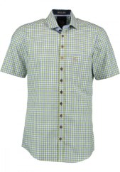 Orbis - Košile zelená pánská s kr. rukávem Slim Fit (3884)
