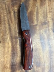 Damaškový nůž zavírací s pilkou palisandr