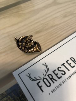 Odznak - lesní roh zlatý