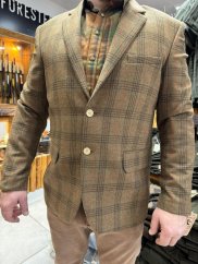 FORESTER - CHARLIE IV sako vlněné společenské pánské kostka hnědá