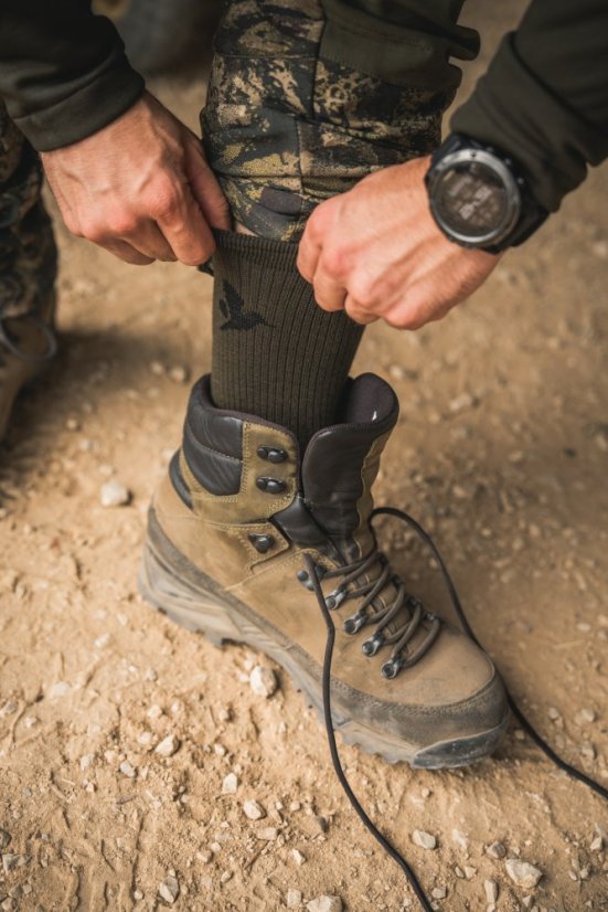 Seeland - Field Merino ponožky 2pack pánské Pine green-Military olive