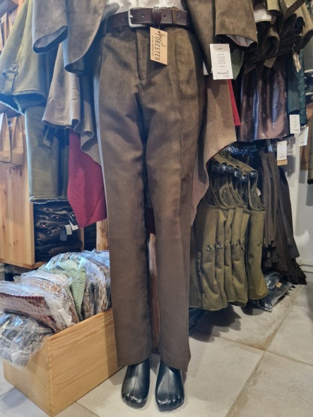 FORESTER - Kalhoty společenské pánské hnědé