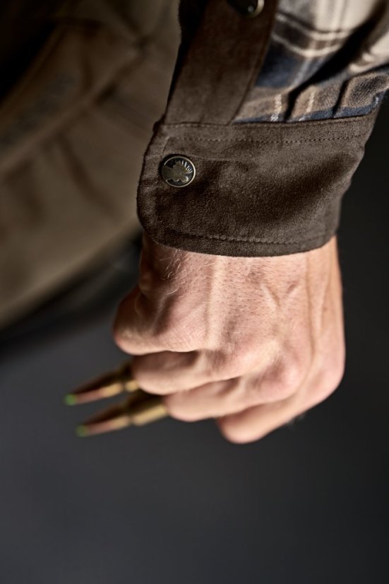 HÄRKILA - Aivak flanelová košile pánská Turkish coffee