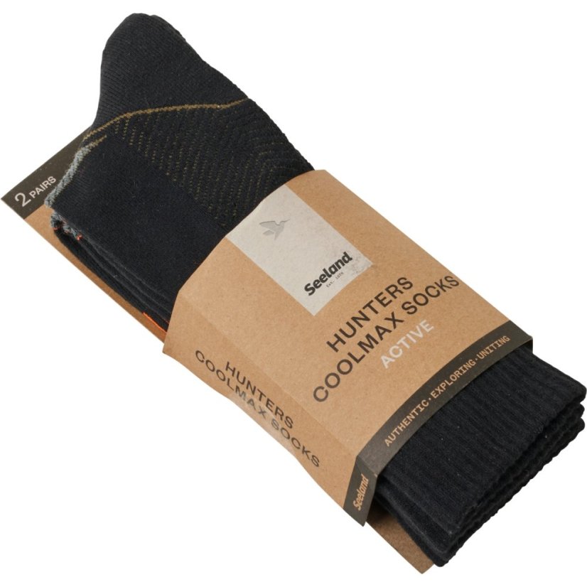 Seeland - Field Coolmax ponožky 2pack pánské Black-Dark grey