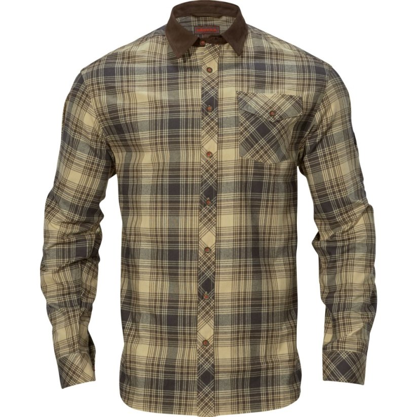 HÄRKILA  - Driven Hunt flannel košile pánská Light teak check